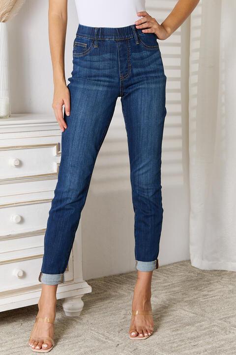 Judy Blue Full Size Skinny Cropped Jeans - Bona Fide Fashion