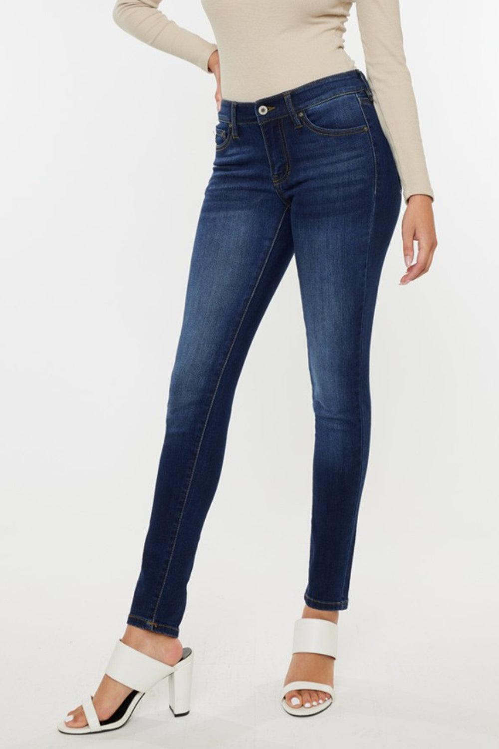 Kancan Mid Rise Gradient Skinny Jeans - Bona Fide Fashion