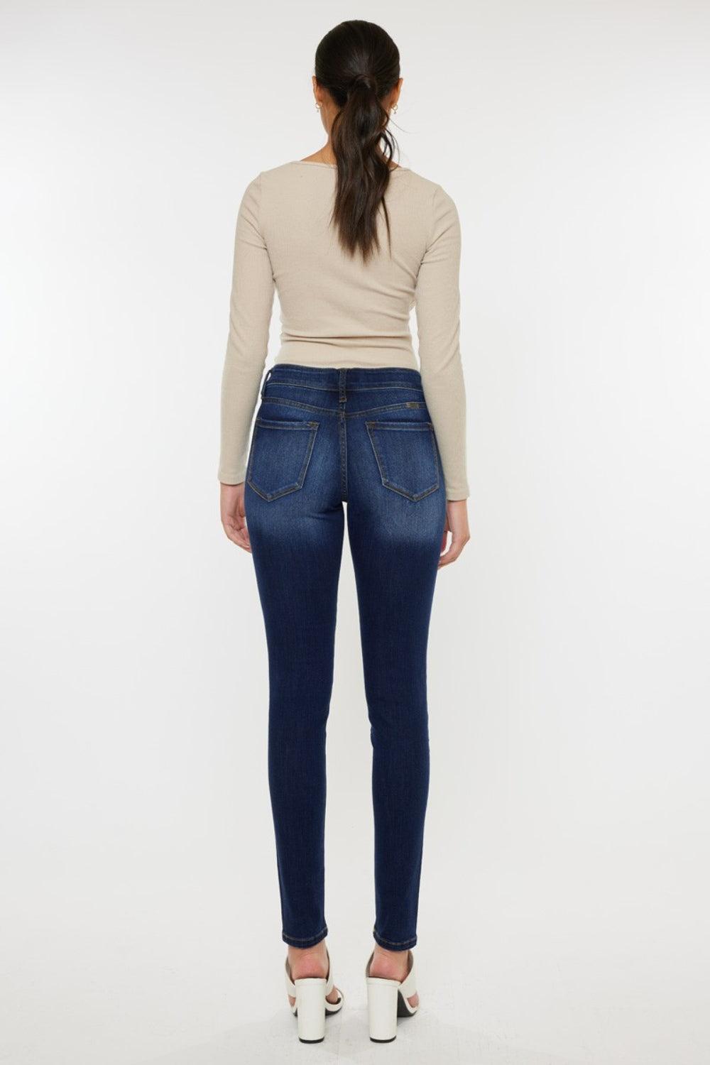 Kancan Mid Rise Gradient Skinny Jeans - Bona Fide Fashion