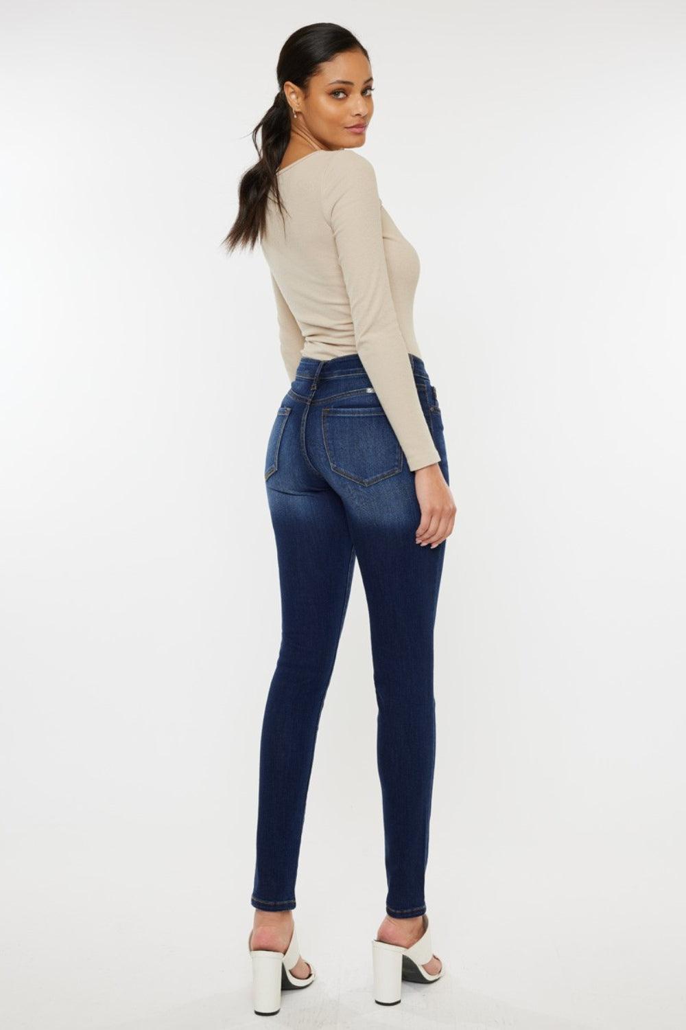 Kancan Mid Rise Gradient Skinny Jeans - Bona Fide Fashion