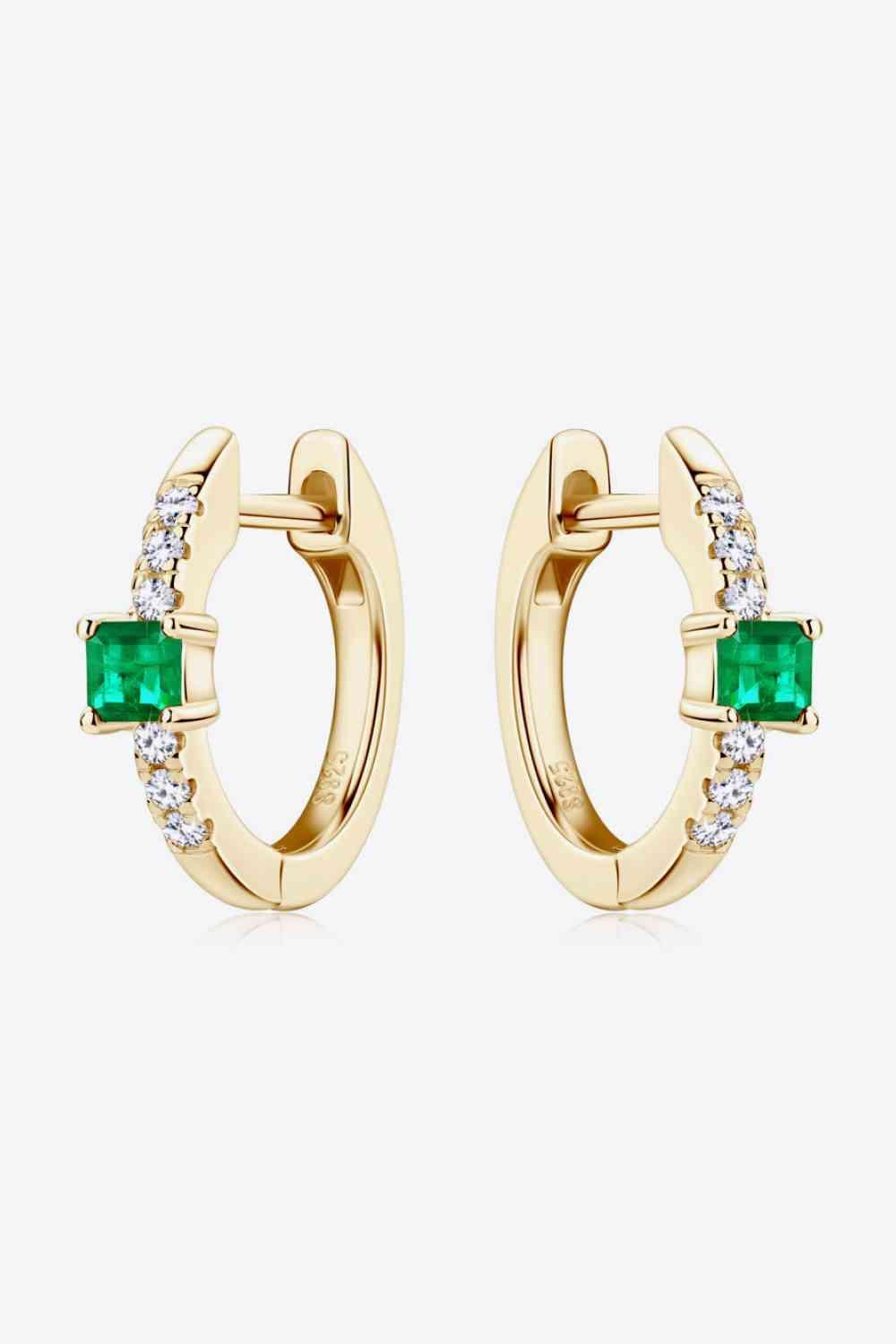 Lab-Grown Emerald Earrings - Bona Fide Fashion