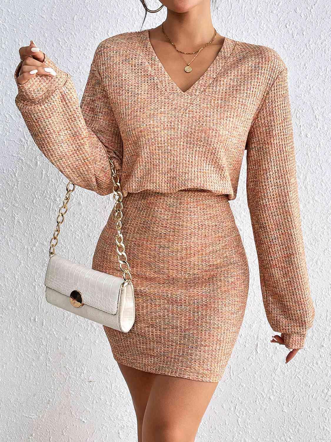 Lace Detail V-Neck Mini Dress - Bona Fide Fashion