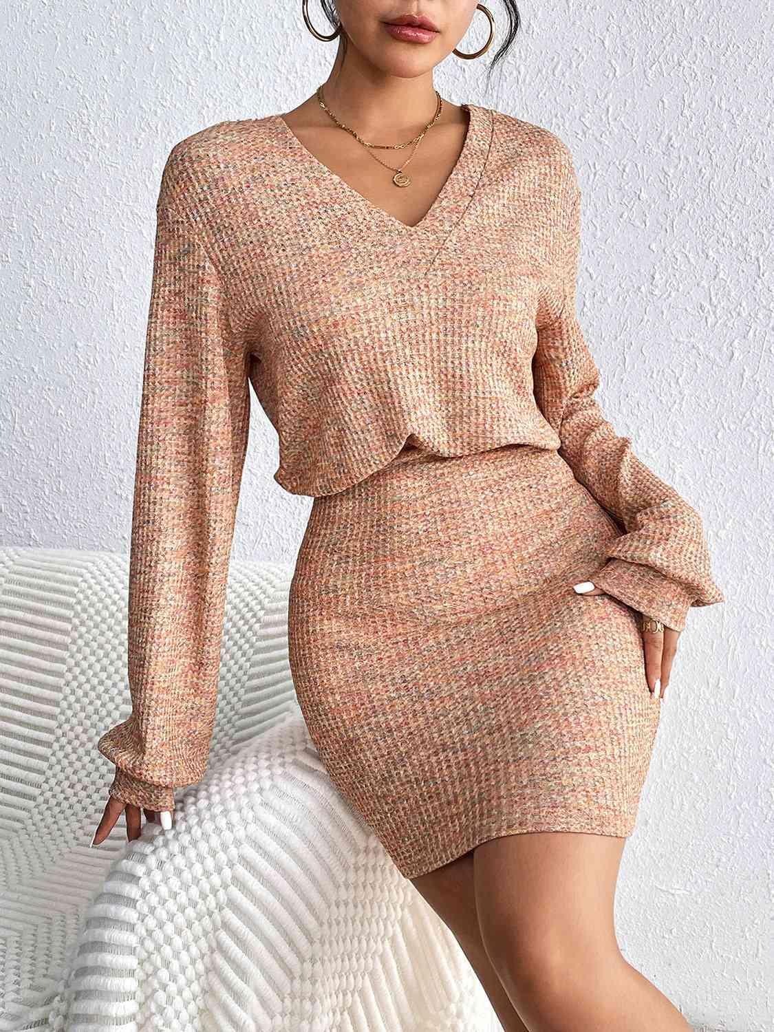 Lace Detail V-Neck Mini Dress - Bona Fide Fashion