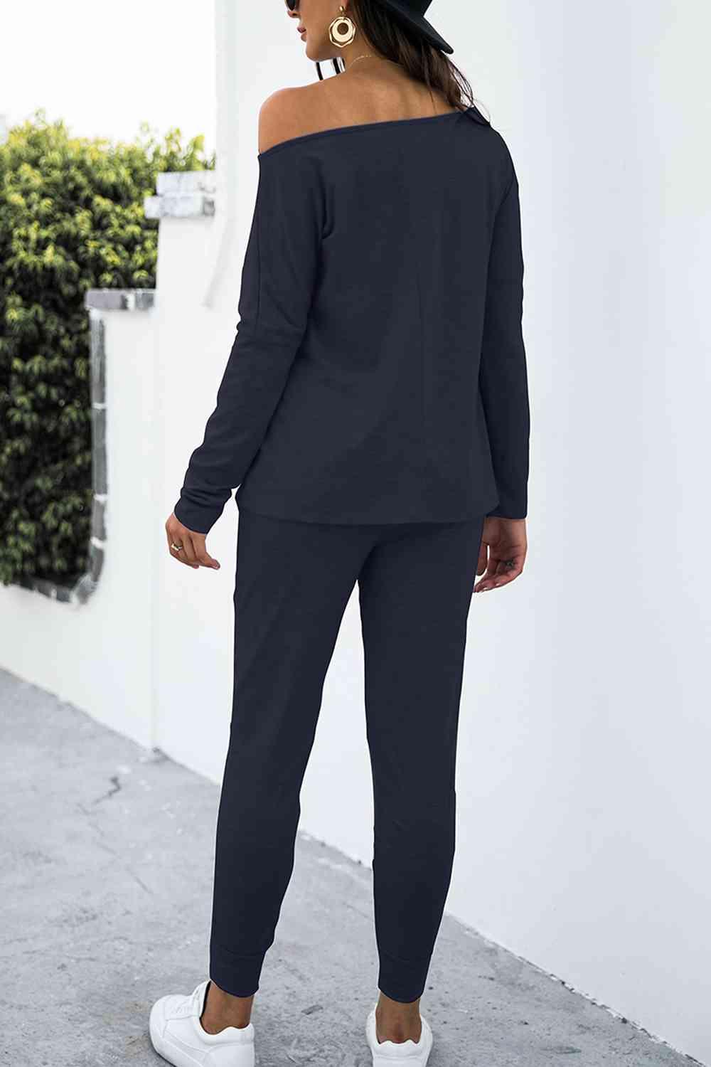 Long Sleeve T-Shirt and Pants Set - Bona Fide Fashion