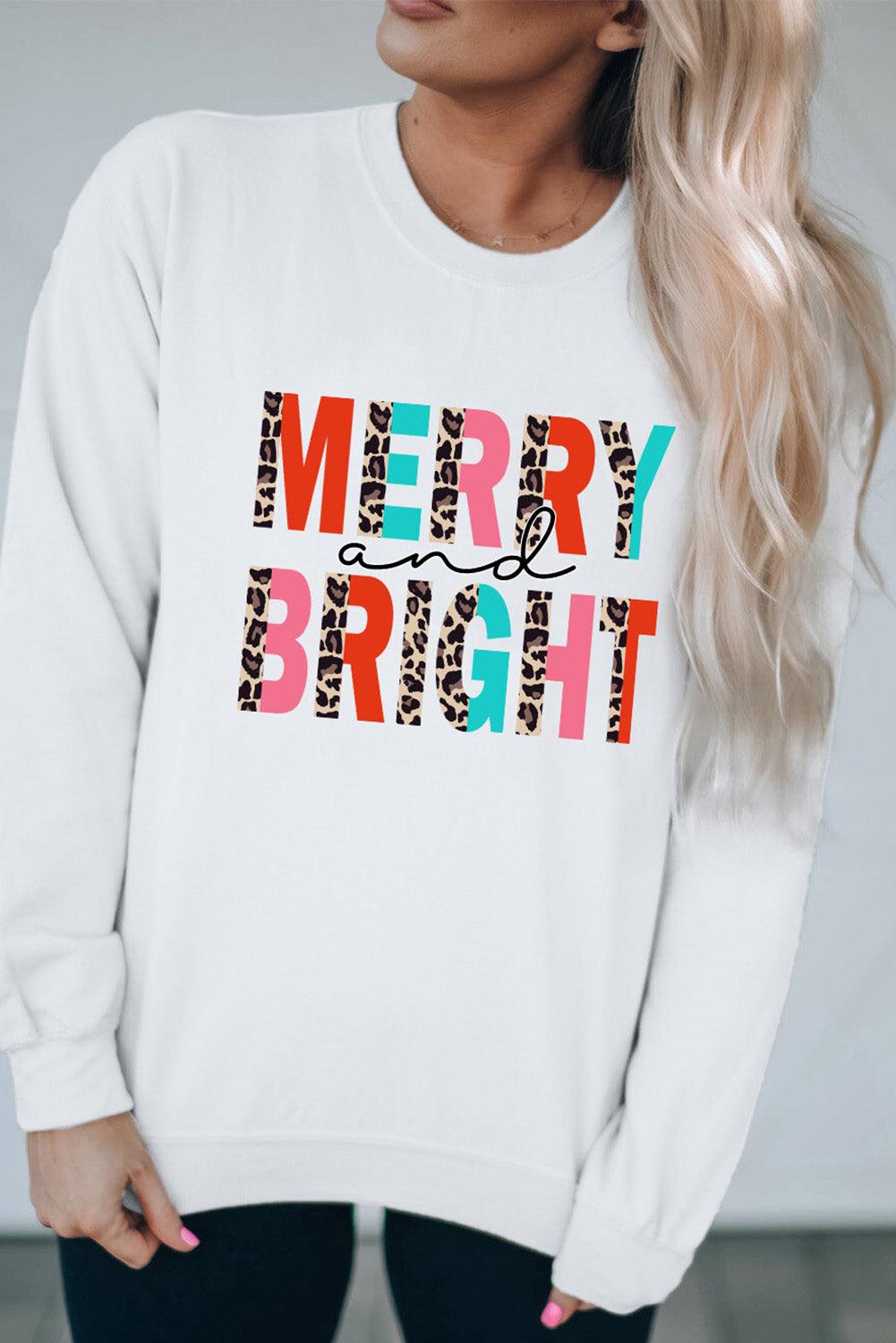 MERRY AND BRIGHT Graphic Sweatshirt - Bona Fide Fashion