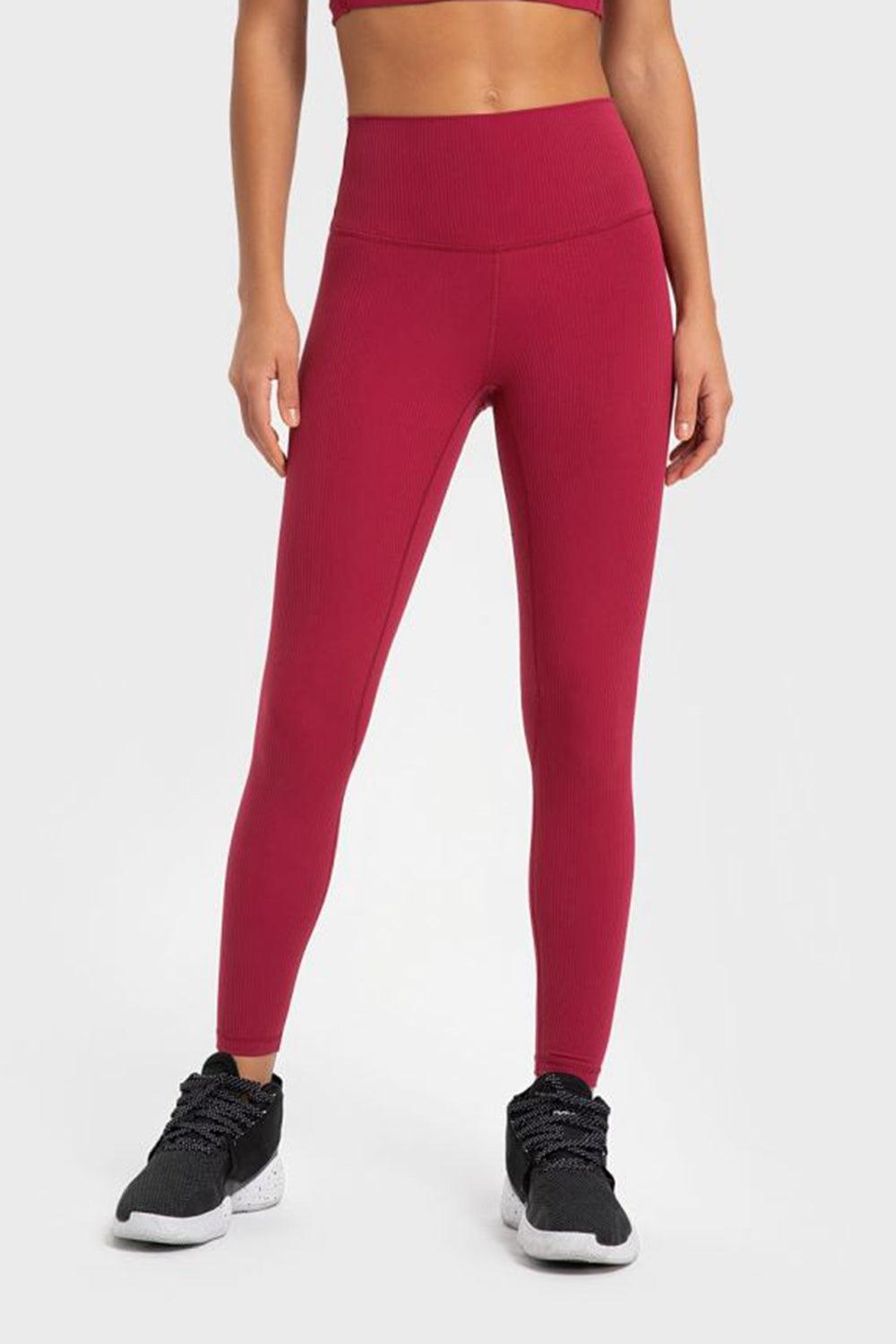 Millennia Highly Stretchy Wide Waistband Yoga Leggings - Bona Fide Fashion