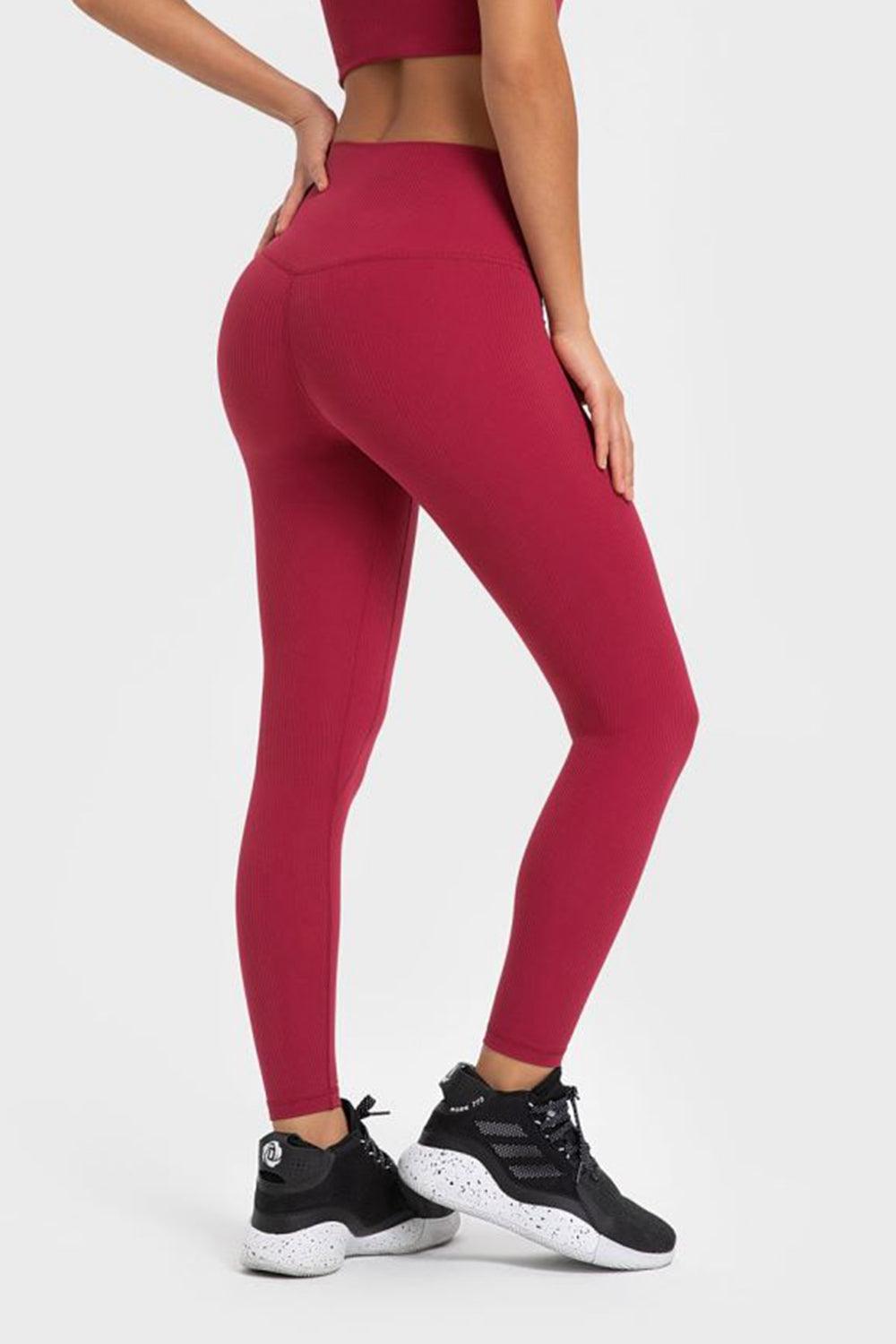 Millennia Highly Stretchy Wide Waistband Yoga Leggings - Bona Fide Fashion