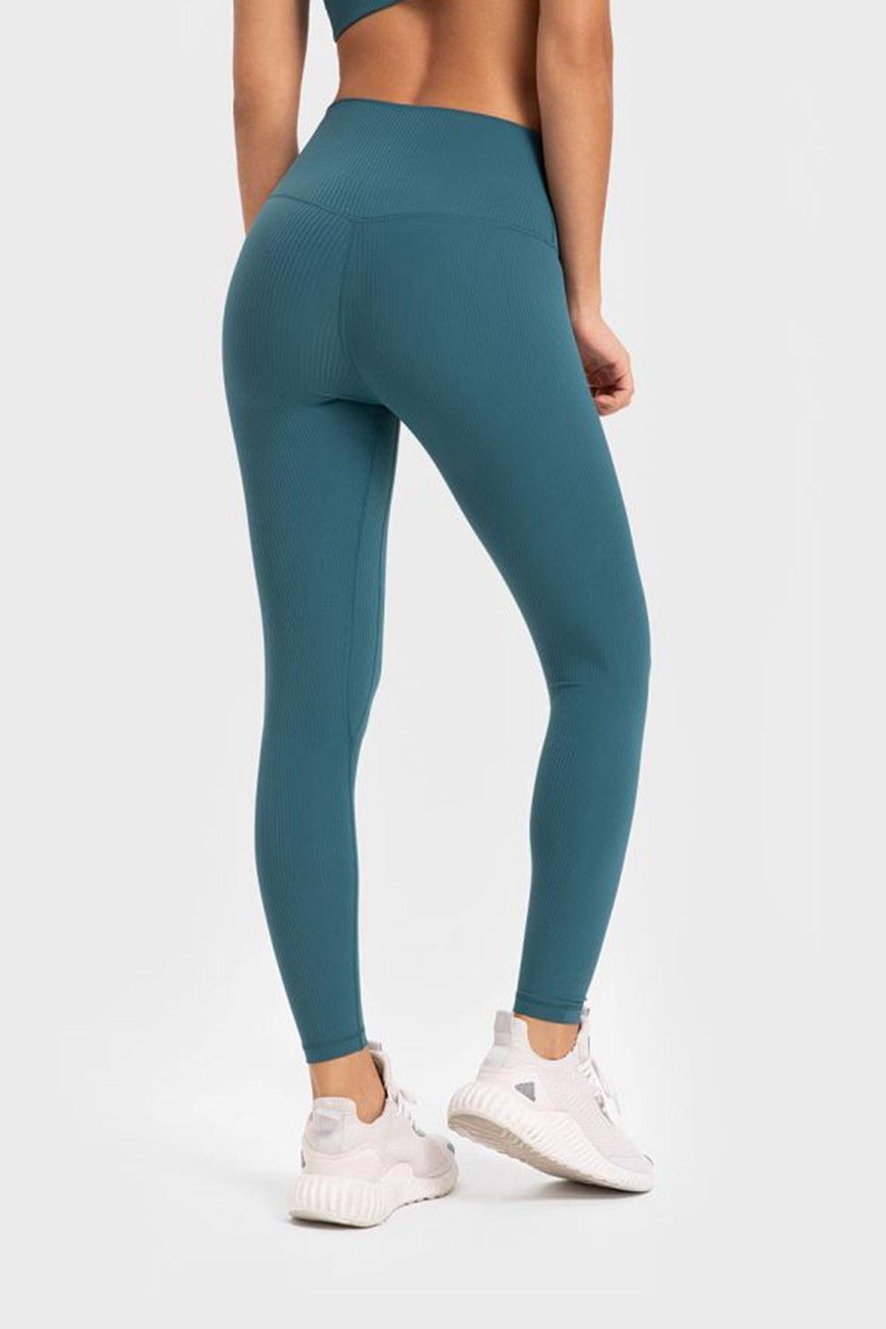 Millennia Highly Stretchy Wide Waistband Yoga Leggings - Bona Fide Fashion