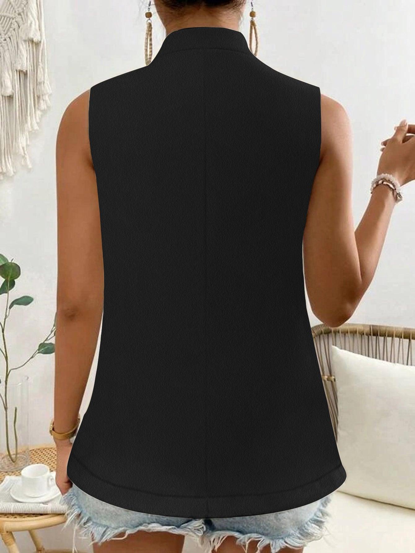 Open Front Longline Vest - Bona Fide Fashion