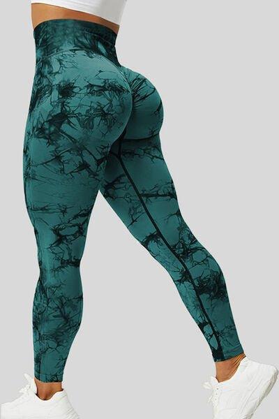 Printed High Waist Active Leggings - Bona Fide Fashion