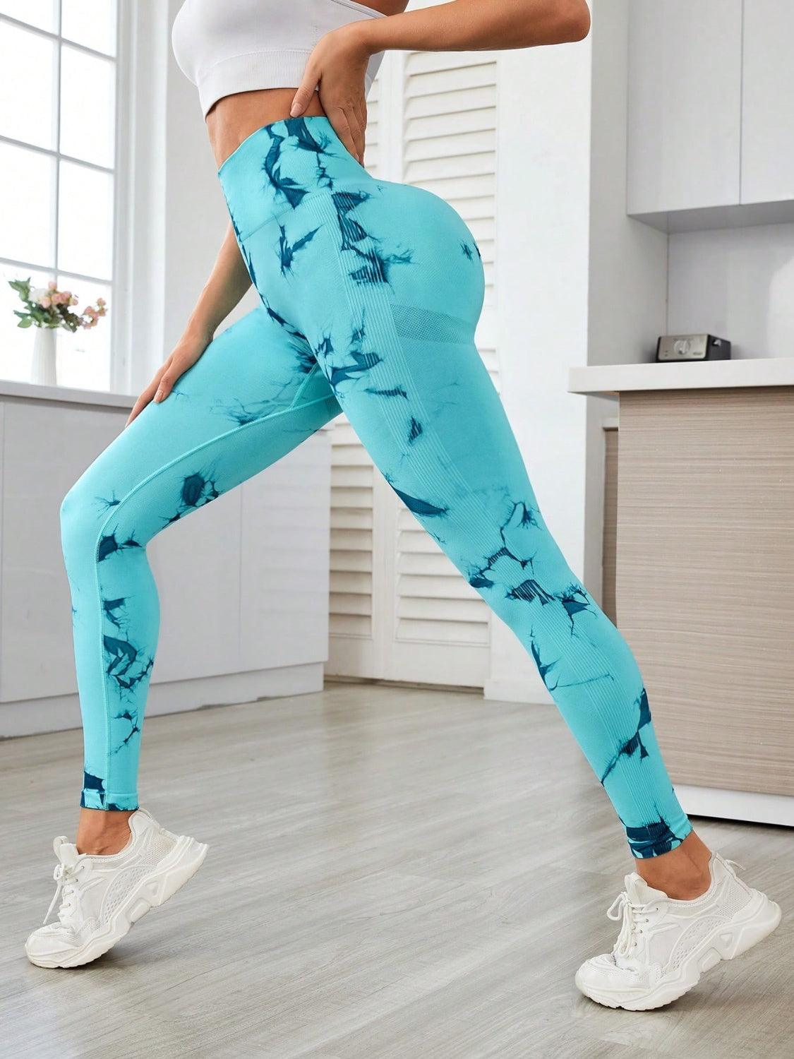 Printed High Waist Active Leggings - Bona Fide Fashion