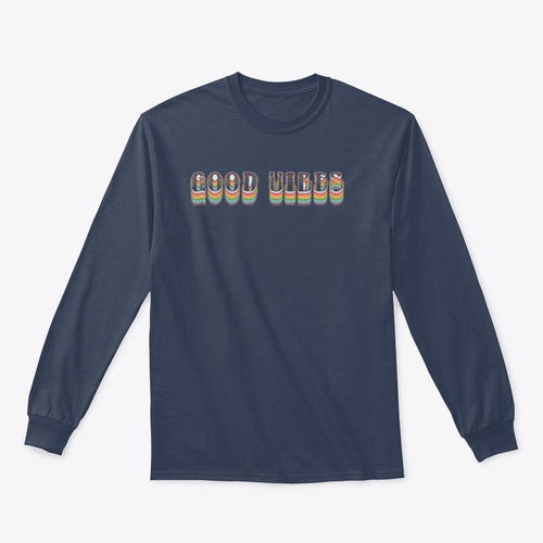 Retro Good Vibes Illustration Design for Sweatshirt - Bona Fide Fashion