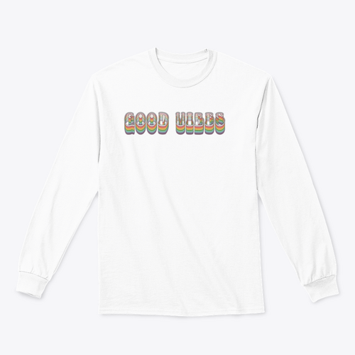 Retro Good Vibes Illustration Design for Sweatshirt