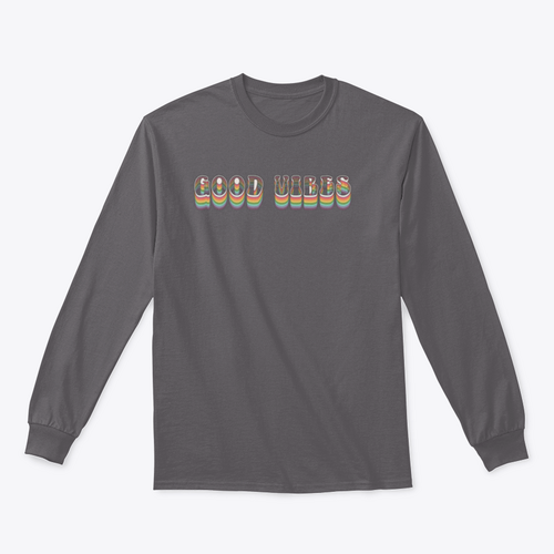 Retro Good Vibes Illustration Design for Sweatshirt