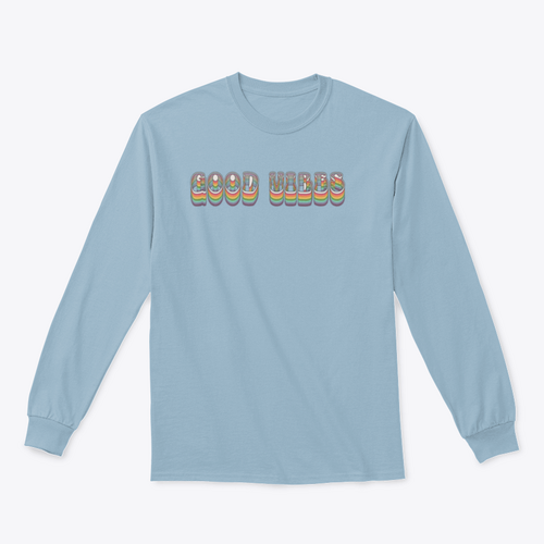 Retro Good Vibes Illustration Design for Sweatshirt