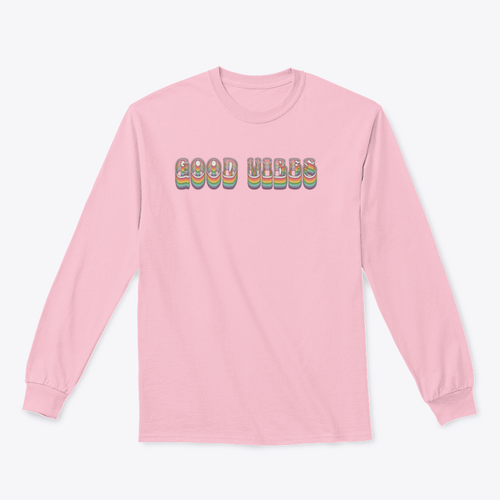 Retro Good Vibes Illustration Design for Sweatshirt