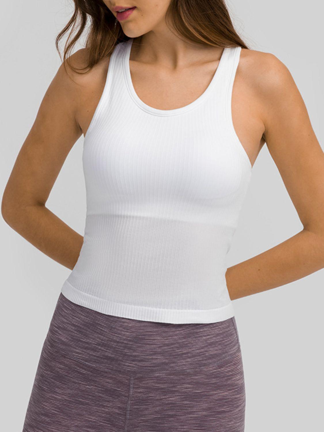 Round Neck Racerback Active Tank - Bona Fide Fashion