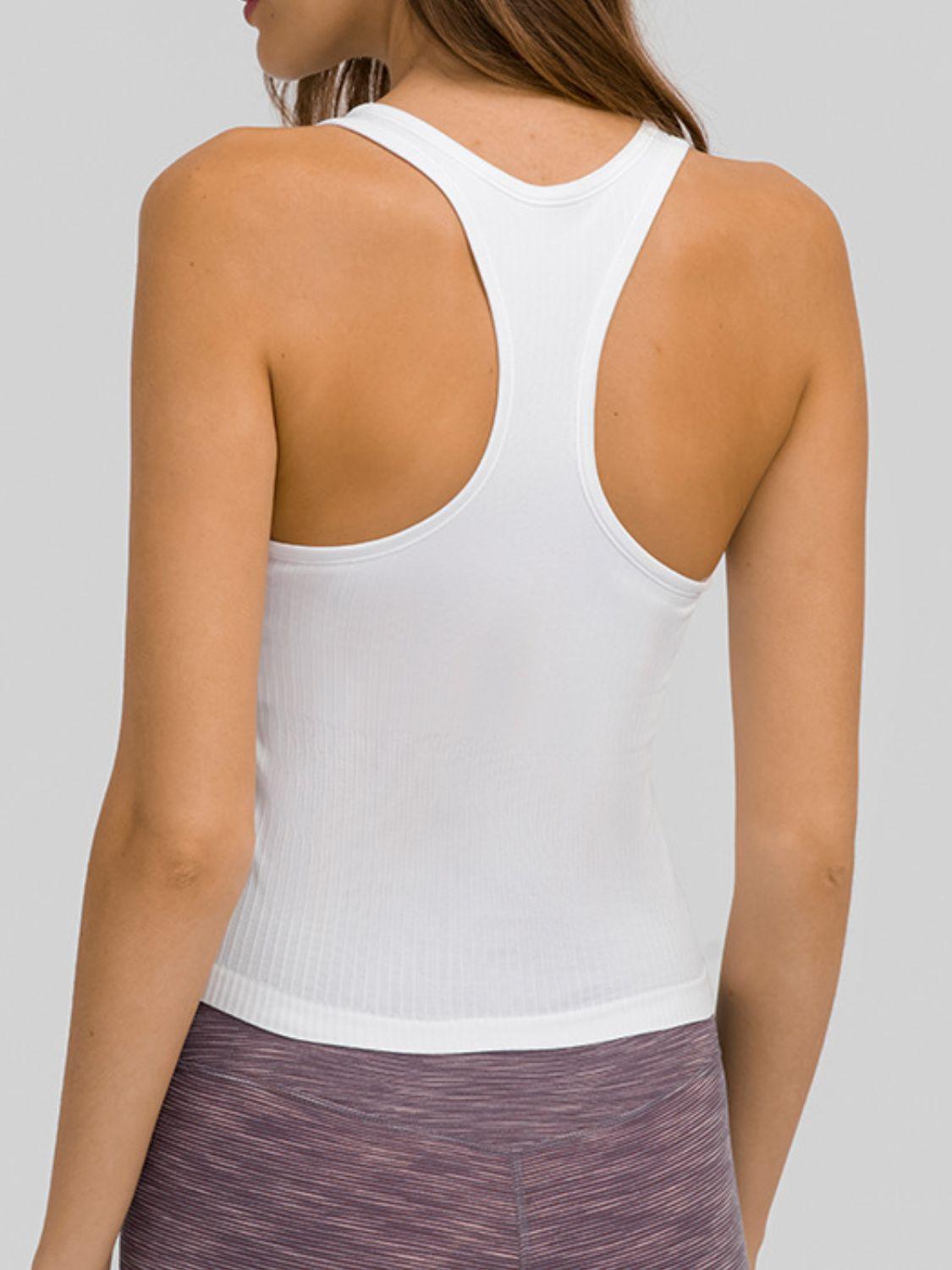 Round Neck Racerback Active Tank - Bona Fide Fashion