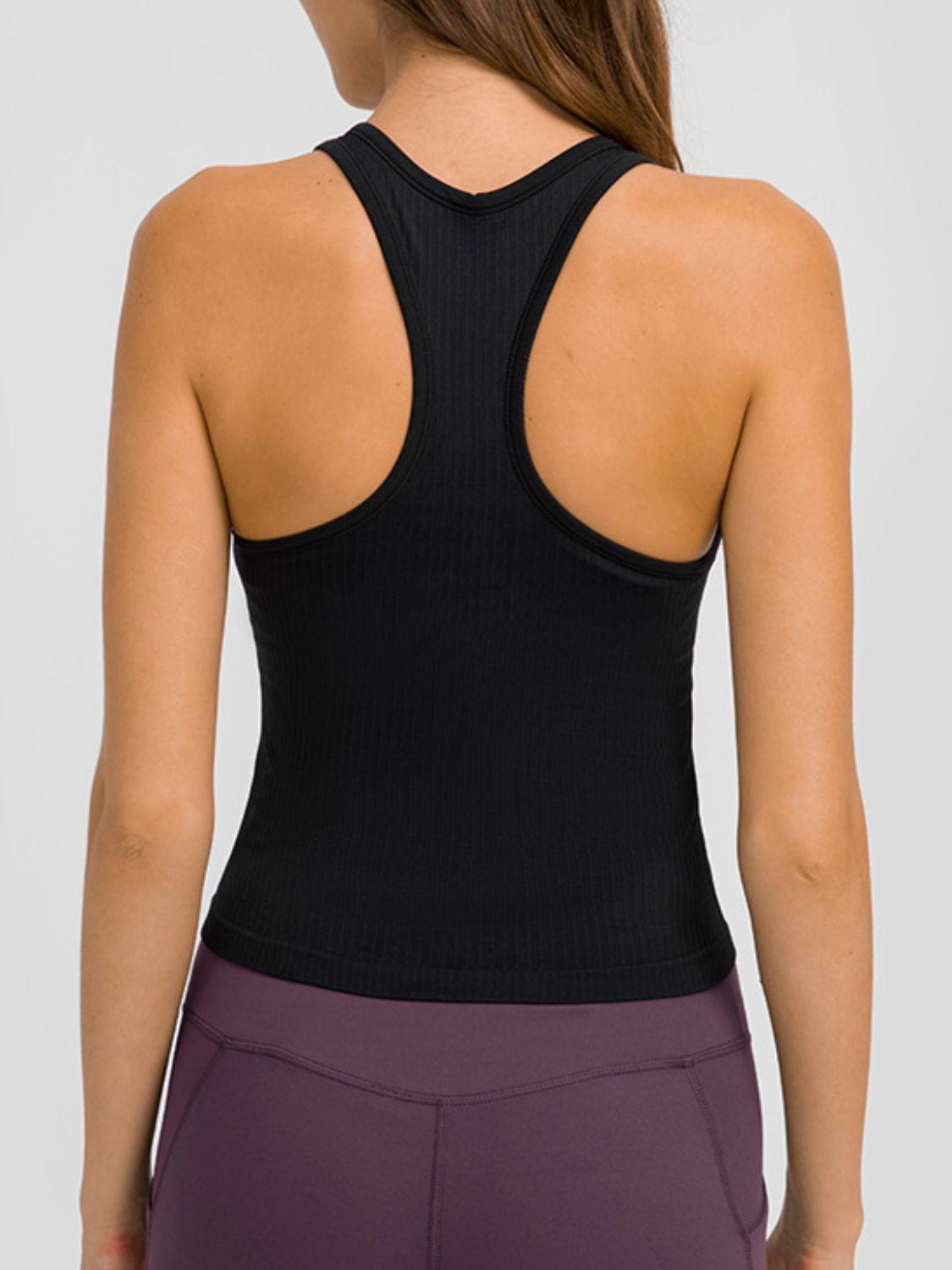 Round Neck Racerback Active Tank - Bona Fide Fashion