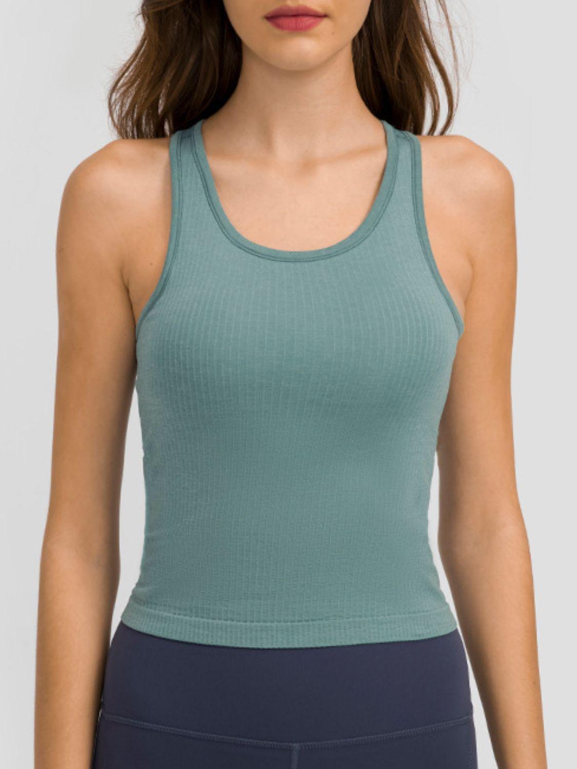 Round Neck Racerback Active Tank - Bona Fide Fashion