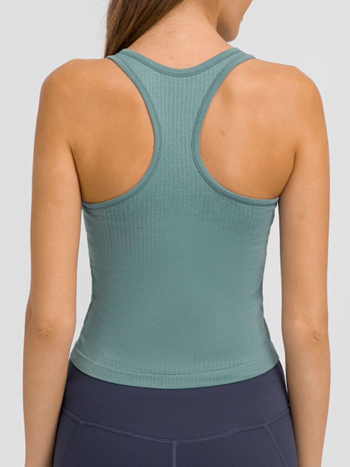 Round Neck Racerback Active Tank - Bona Fide Fashion