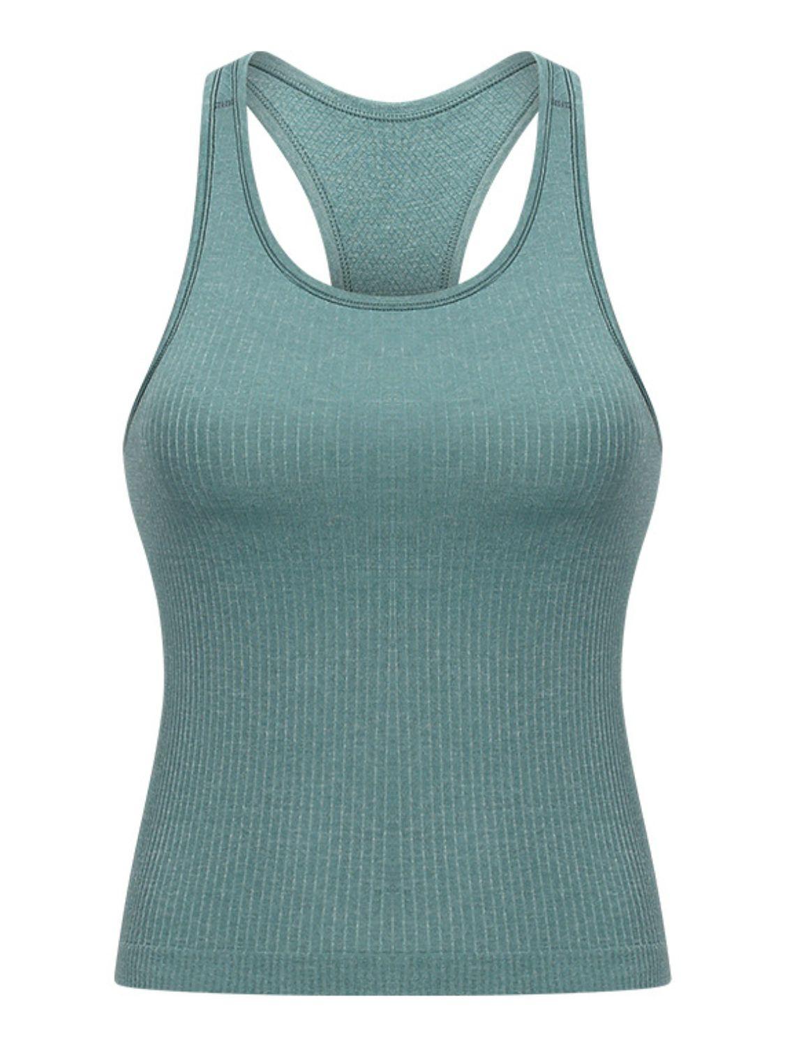 Round Neck Racerback Active Tank - Bona Fide Fashion