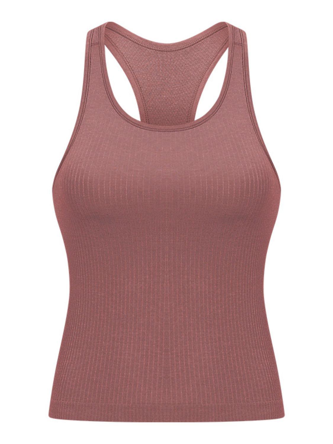 Round Neck Racerback Active Tank - Bona Fide Fashion