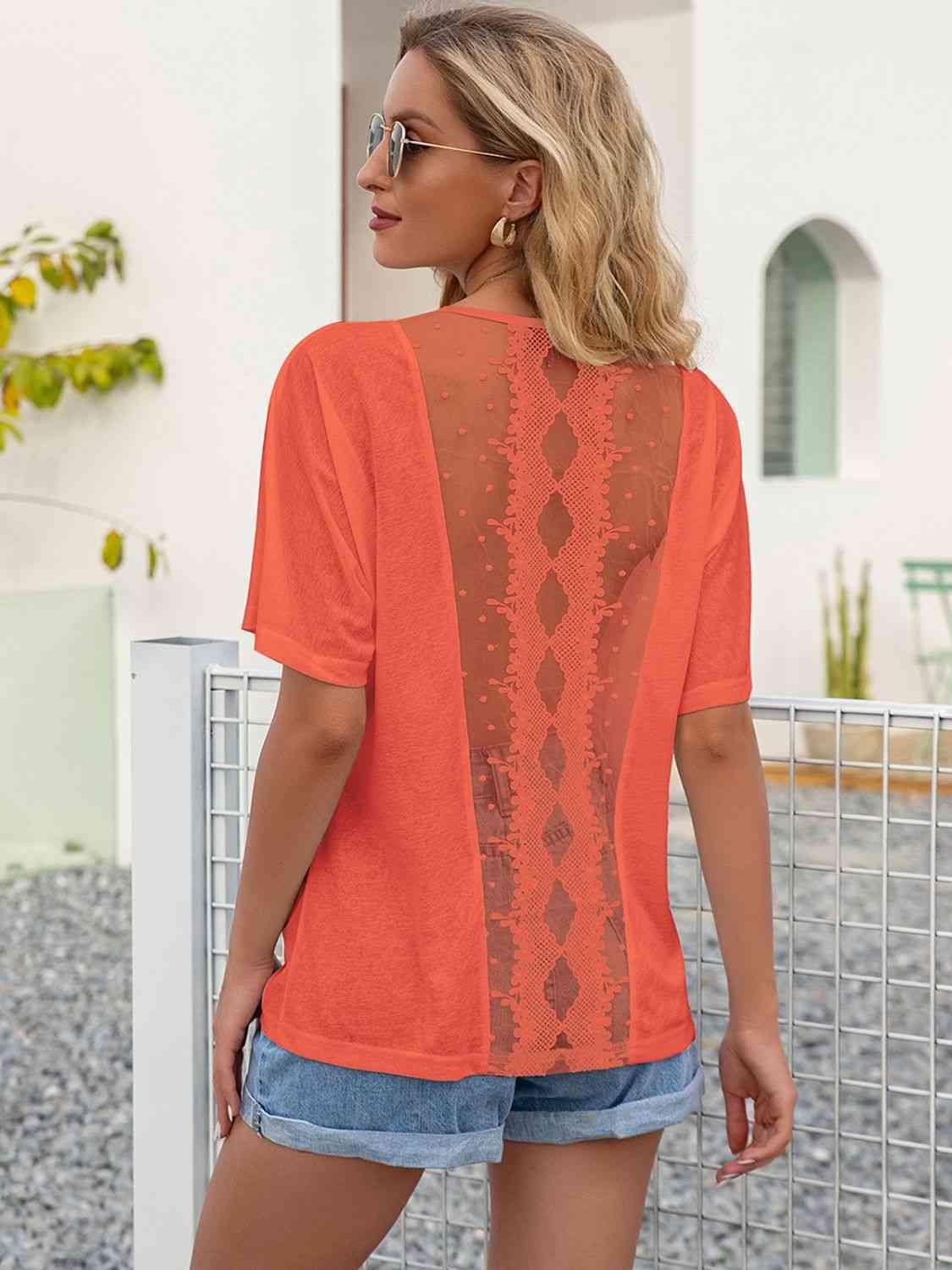 Round Neck Short Sleeve Top - Bona Fide Fashion