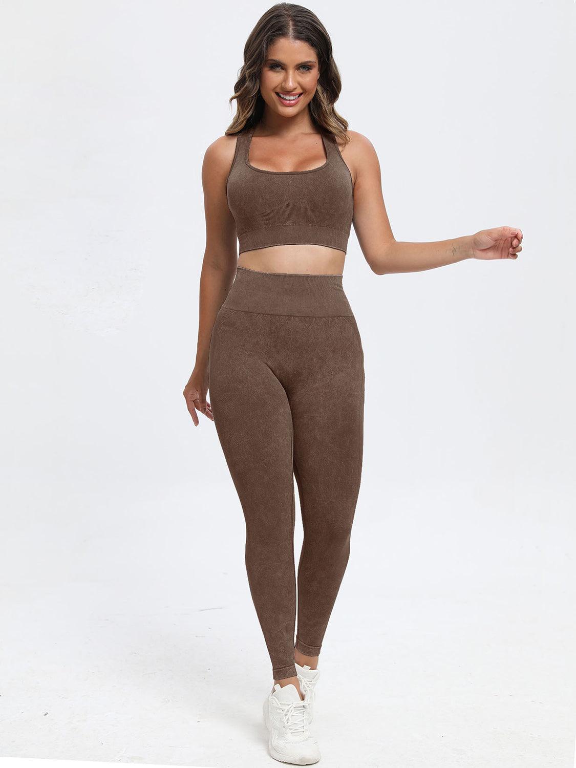 Scoop Neck Wide Strap Top and Pants Active Set - Bona Fide Fashion