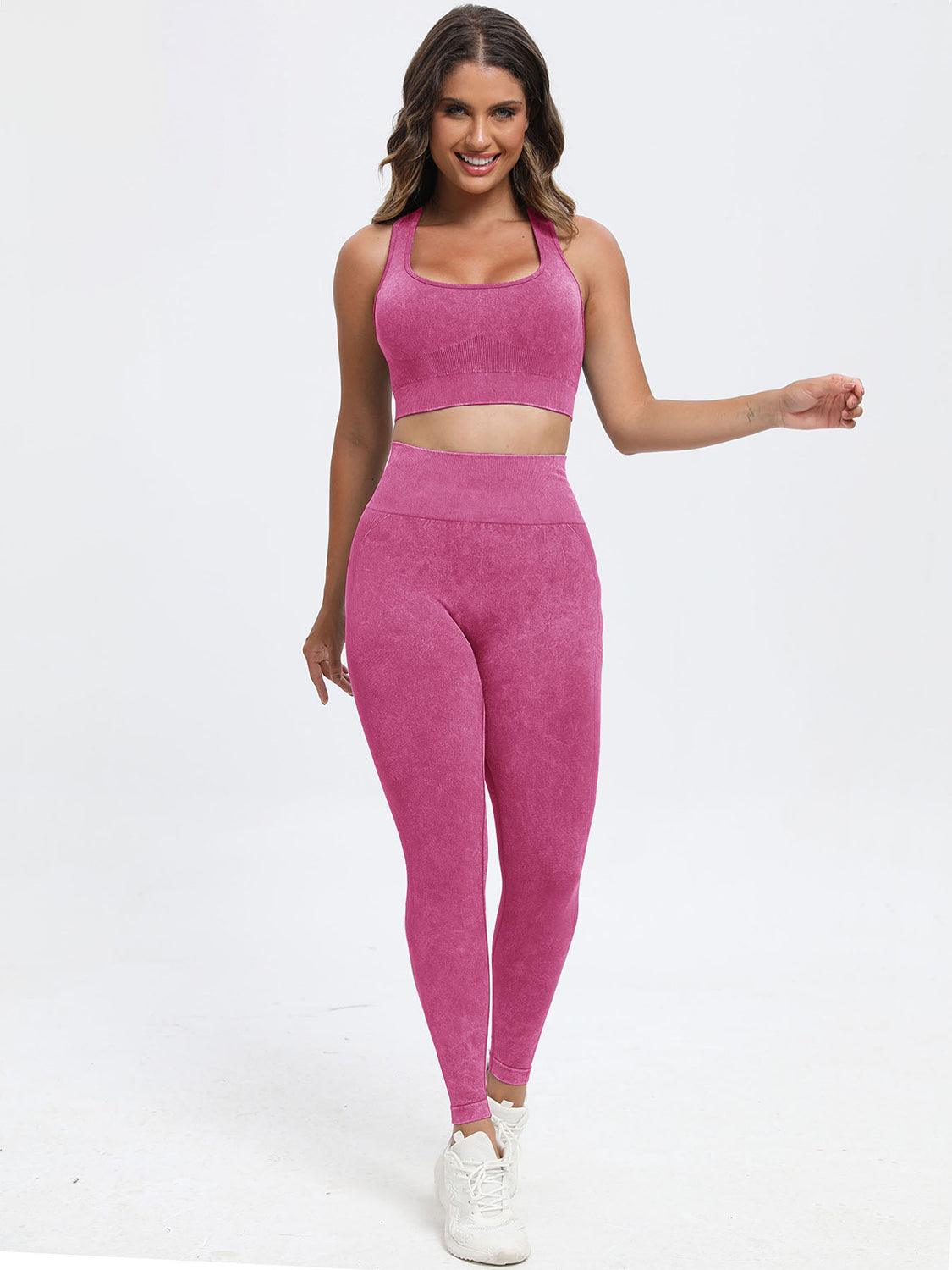 Scoop Neck Wide Strap Top and Pants Active Set - Bona Fide Fashion