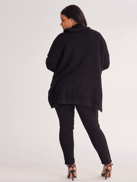 Side Split Turtleneck Sweater HEH7TVWVM8 - Bona Fide Fashion