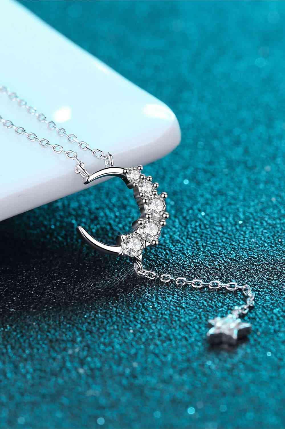 Star & Moon Moissanite Necklace - Bona Fide Fashion