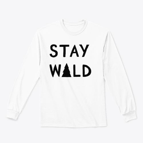 Stay Wild Calligraphic Brush Lettering With A Tree Element Design for - Bona Fide Fashion