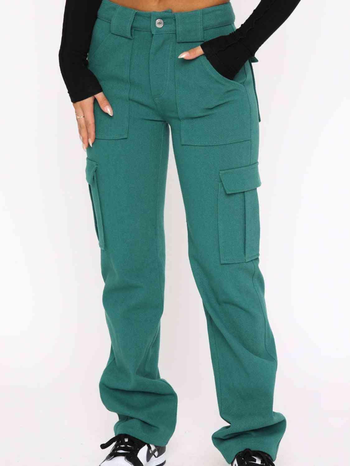Straight Leg Cargo Pants - Bona Fide Fashion