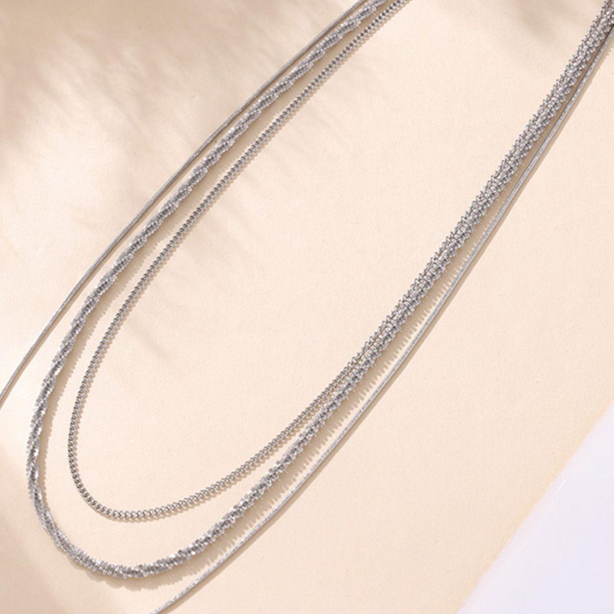 Titanium Steel Three-Layered Necklace - Bona Fide Fashion