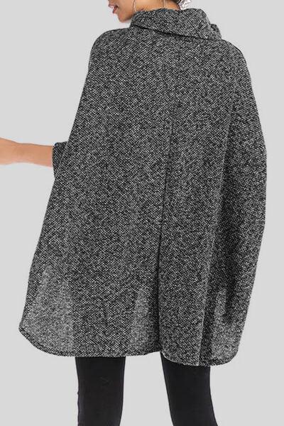 Turtleneck Batwing Sleeve Sweater - Bona Fide Fashion
