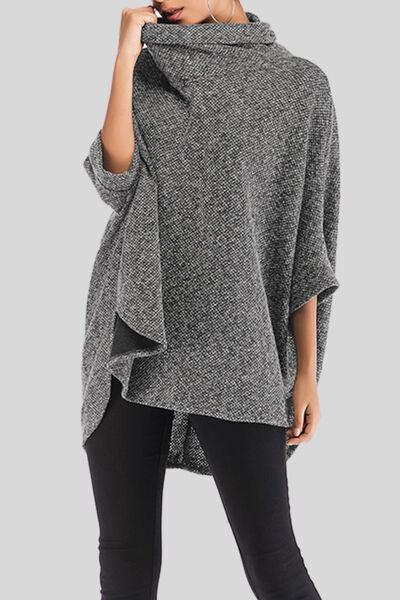 Turtleneck Batwing Sleeve Sweater - Bona Fide Fashion