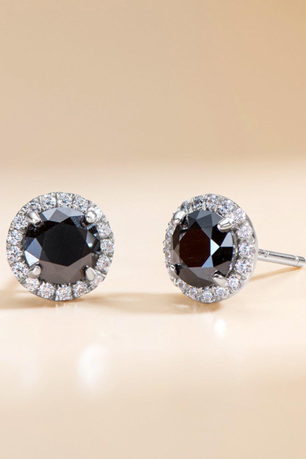 Two-Tone 4-Prong Moissanite Stud Earrings - Bona Fide Fashion