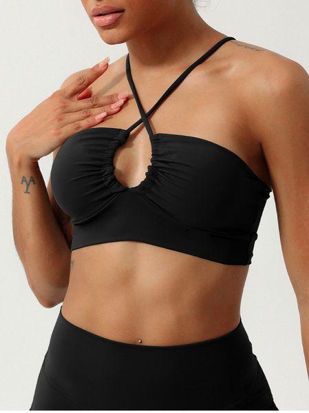 Women‘s Halter Neck Cut-Out Sports Bra Strappy Bikini Top HEDVBM8HVV - Bona Fide Fashion