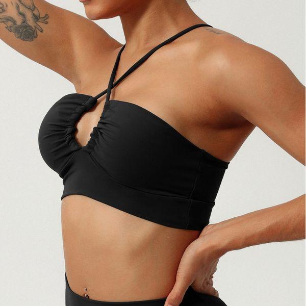 Women‘s Halter Neck Cut-Out Sports Bra Strappy Bikini Top HEDVBM8HVV - Bona Fide Fashion