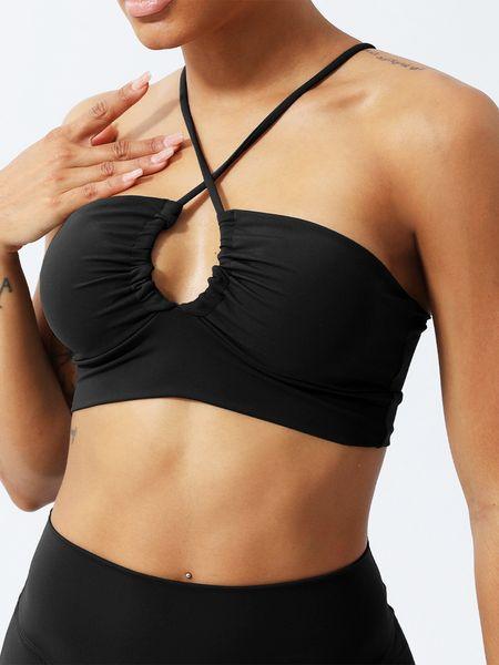 Women‘s Halter Neck Cut-Out Sports Bra Strappy Bikini Top HEDVBM8HVV - Bona Fide Fashion