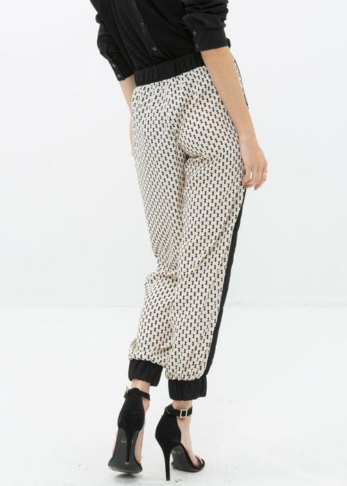 Women's Printed Casual Cuffed Hem Pants - Bona Fide Fashion