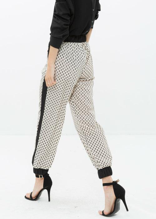 Women's Printed Casual Cuffed Hem Pants - Bona Fide Fashion