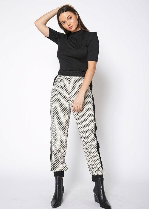 Women's Printed Casual Cuffed Hem Pants - Bona Fide Fashion