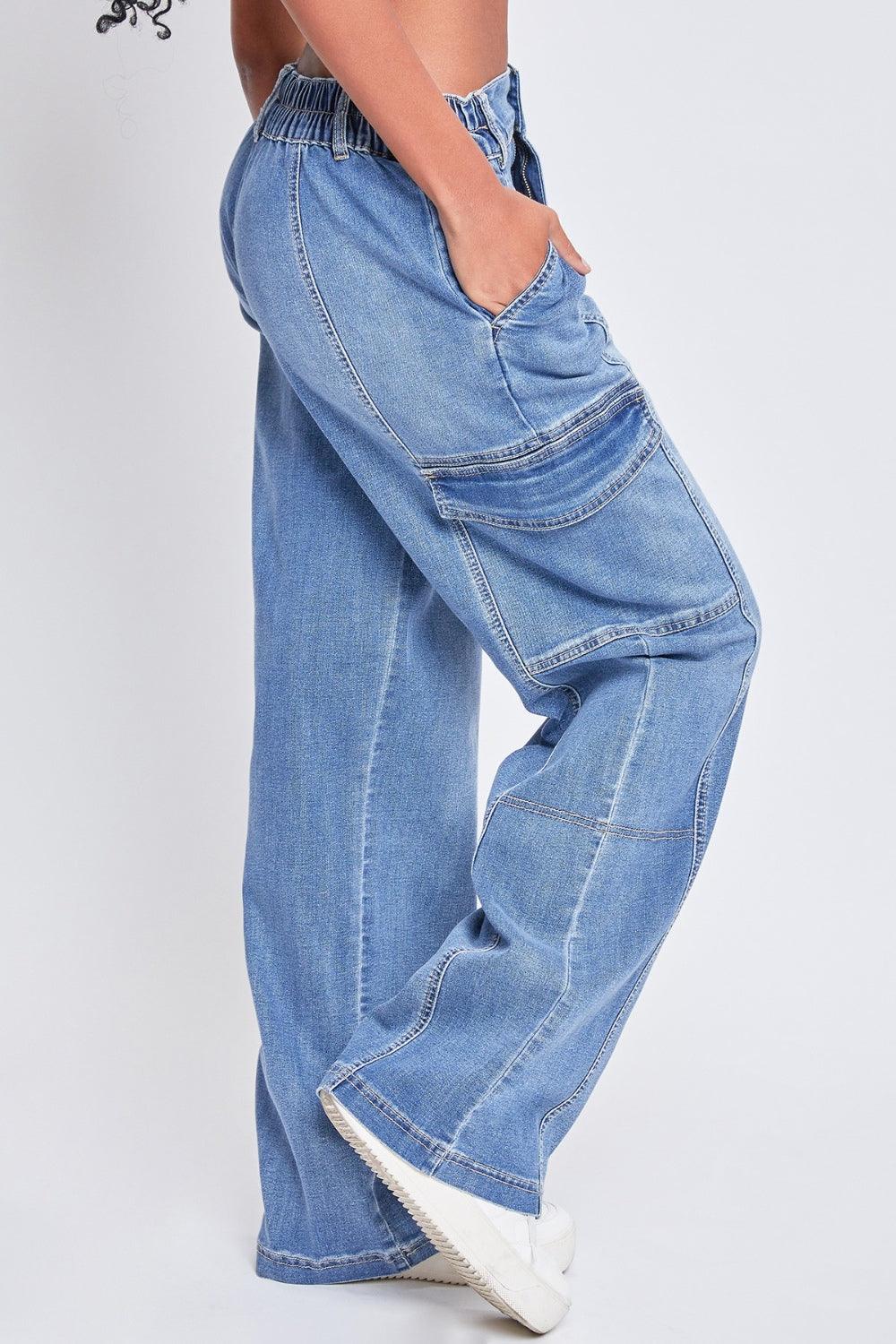 YMI Jeanswear High-Rise Straight Cargo Jeans - Bona Fide Fashion